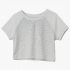Baby Girl Rhinestones Round Neck Crop Tops Cropped Tee Sports Workout Crop Top