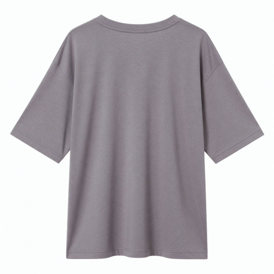 Tri Blend Half Sleeve T Shirts Fashion V Neck Oversized Loose Tops Solid Casual Basic Blouses