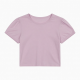 Certified2026 Baby Tee T-shirts Crop Top Puff Rhinestone Plain Sexy Fitted Thin Blank Shirt for Woman Lower
