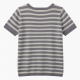 Fashion Comfortable Skin Friendly Knitted Lady Stripe T-shirt Wide Shoulder Strap Cross Shaped Top Lower