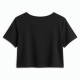 Casual Summer Crop Top Solid Short Sleeve Workout Crop Blouse Tee T-Shirt Print Plus Size Tee