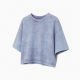 New Clothes Crop Top Print T-shirt Acid Wash Plain Loose Casual Tee Cotton t Shirt