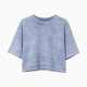 New Clothes Crop Top Print T-shirt Acid Wash Plain Loose Casual Tee Cotton t Shirt