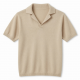 Comfortable Solid Lapel V Neck Cotton Knit Pullover Shirt Casual Short Sleeve Sweaters Tops Classic Design
