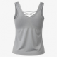 Lace Splicing Neckline Silver Ribbon Seamless tank Top Backless Tops Bra for Full Cup