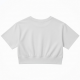 High-Waisted Breathable Cute Crop Top T-Shirt 210g Pure Cotton Loose Short-Sleeved Sport Top Yoga Fitness
