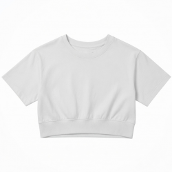 High-Waisted Breathable Cute Crop Top T-Shirt 210g Pure Cotton Loose Short-Sleeved Sport Top Yoga Fitness