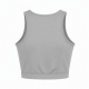 Cropped Tank Top High Waist Slim Fit Breathable Formal Vest with Elastic Short Sleeveless Bottom Casual Style