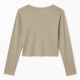 Bamboo Long Sleeve Shirts Fall Fashion Crop Tops V-Neck Appliques Eco-Friendly Breathable Slim Fitted Y2K$20
