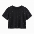Crop T-shirts Printed O-Neck Slim Fit Tees Shirts Fashion Street Tops