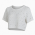Summer Collection Breathable White Rhinestone Knitted Crop Top for Heat-Transfer Tank Top FREE