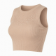 Clothing Summer Sleeveless Knitted Ribbed Crop Top Embroidery Fashion Tank Top