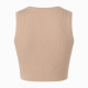 Clothing Summer Sleeveless Knitted Ribbed Crop Top Embroidery Fashion Tank Top