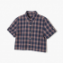 Plaid Shirt Button Down Vintage Polo Neck Tee Shirts Short Sleeve Crop Blouses Preppy Style Clothes for