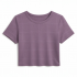 Check Top Modal Spandex Elasticity Woman T-shirt Solid Plaid Soft Crop T Shirt T-shirts for