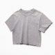 Crop Top T-Shirt Acid Wash Vintage Cut Cotton Tshirts Sexy Girl for Tee Cropped T-shirt Streetwear Lower