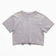 Crop Top T-Shirt Acid Wash Vintage Cut Cotton Tshirts Sexy Girl for Tee Cropped T-shirt Streetwear Lower