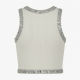 Summer Sleeve Top Rib Vest Stretch Rib Knitted Beaded Shirt Handmade Rhinestone Sequin Trim Short Tank Tops