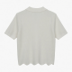 Ribbed Knit Polo Shirt with Pearl Detail, Scalloped Hem Short Sleeve Top