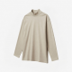 Casual Slim Mock Neck Top Oversized Soft Cotton Daily Casual Tops