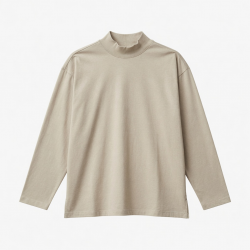 Casual Slim Mock Neck Top Oversized Soft Cotton Daily Casual Tops